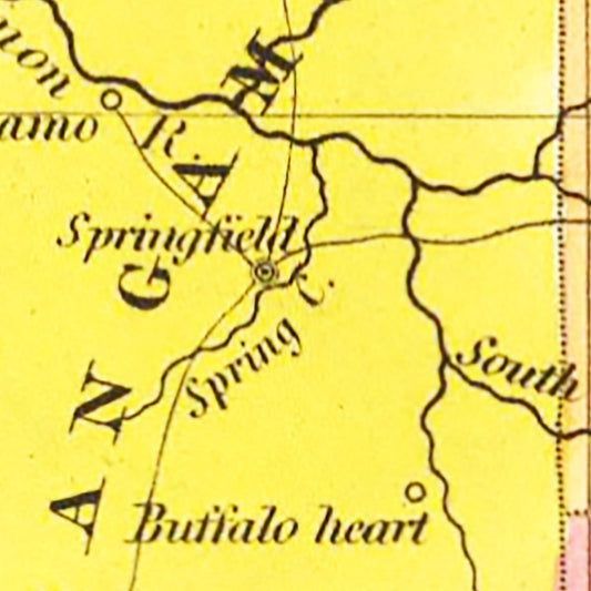 Vintage Map of Illinois, 1831