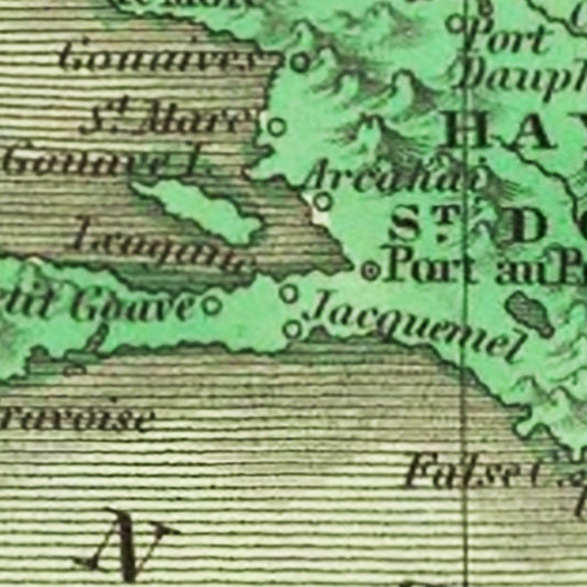 Vintage Map of the West Indies, 1831