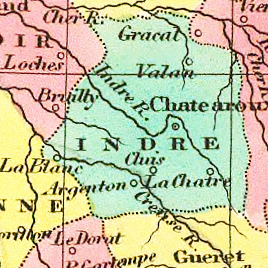 Old Map of France by Departments, 1831