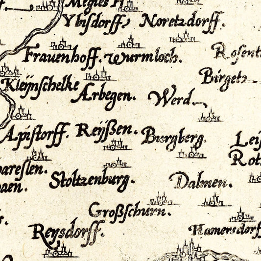 Vintage Map of Transylvania, 1665