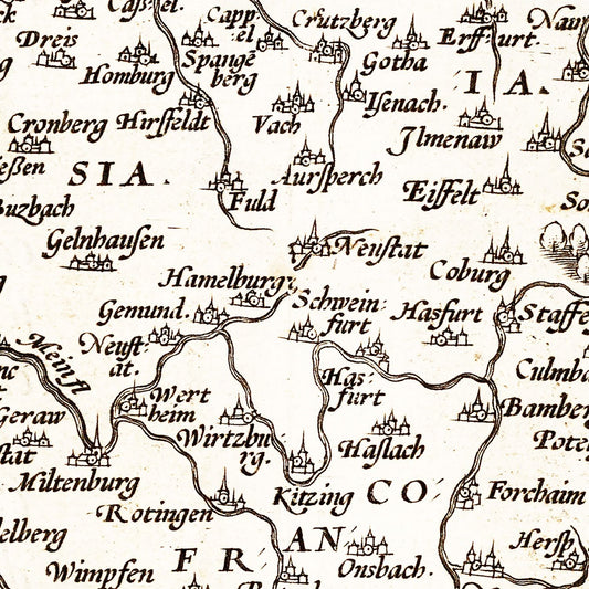 Vintage Map of Germania, 1570