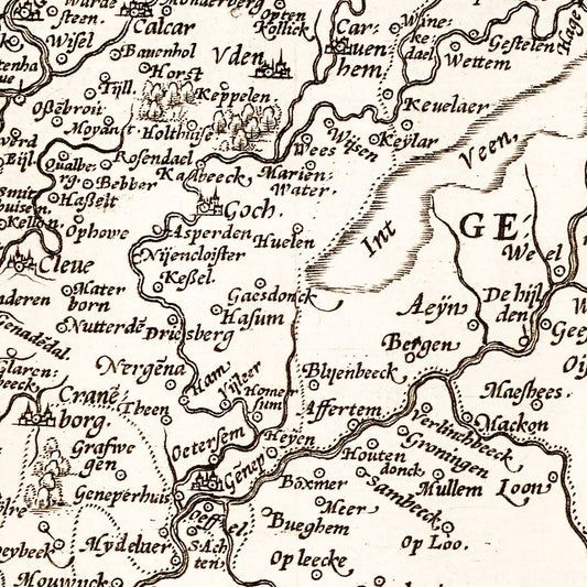 Vintage Map of Germany, 1570