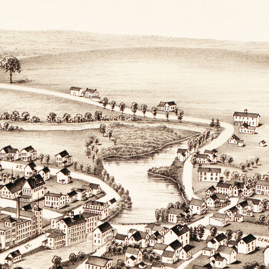 Vintage Map of Hagamans Mills, New York, 1890