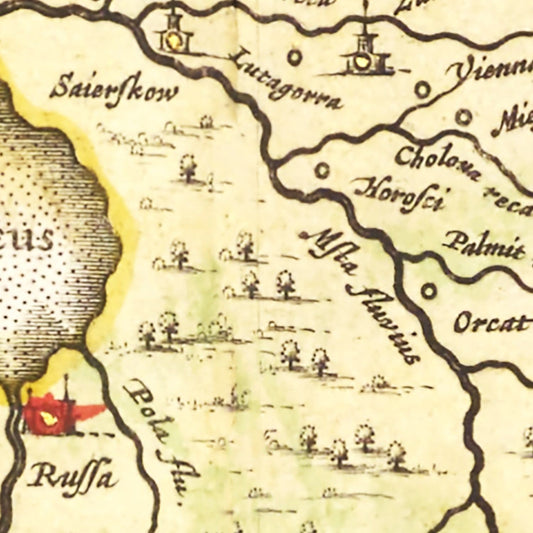 Vintage Map of Russia, 1665 II