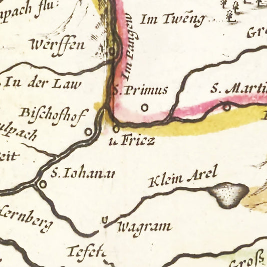 Vintage Map of Western Austria 1665