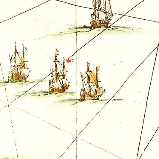 Vintage Map of Ile de Re and Oleron, France, 1665
