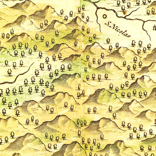 Vintage Map of the Savoy Region, 1665