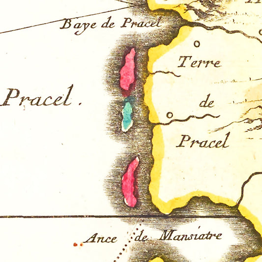 Vintage Map of Madagascar, 1665