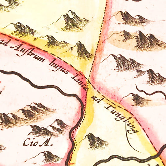 Vintage Map of Quangsi (Guangxi), China, 1665