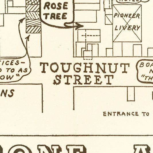 Vintage Map of Tombstone, Arizona, 1962