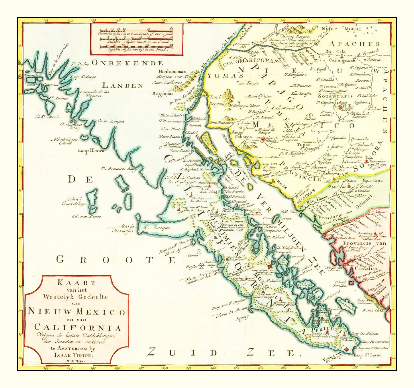 Vintage Map of California, 1765 | Wall Art