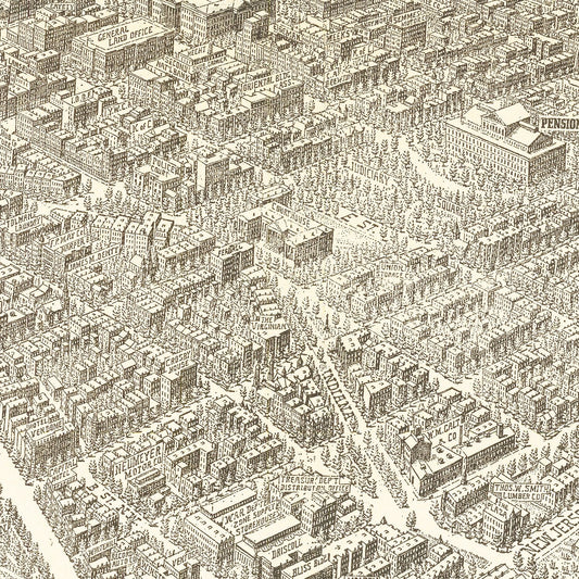 Vintage Map of Washington, DC, 1923