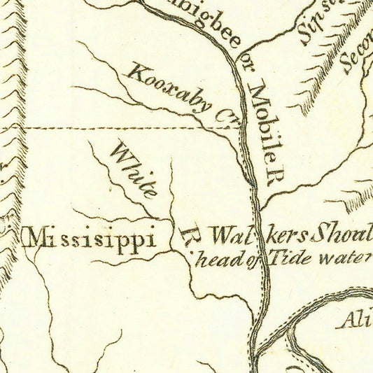 Vintage Map of Georgia, 1797
