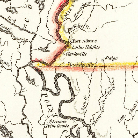 Vintage Map of Louisiana, 1814