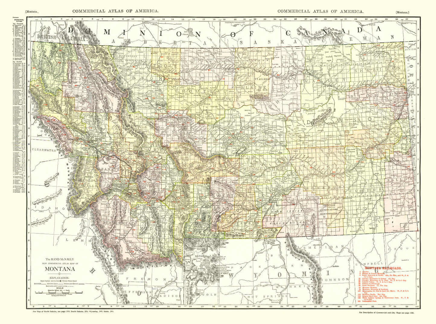 Vintage Map of Montana, 1915