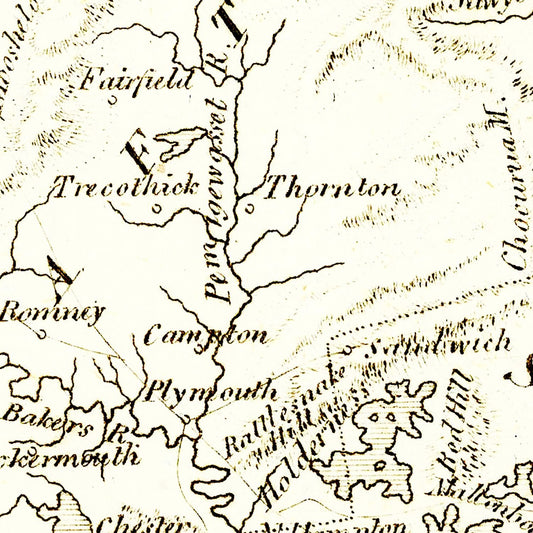 Vintage Map of New Hampshire, 1804