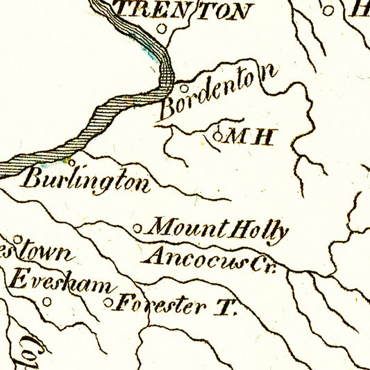 Vintage Map of New Jersey, 1814