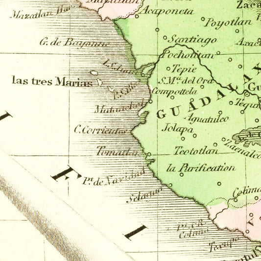 Vintage Map of Texas, 1836