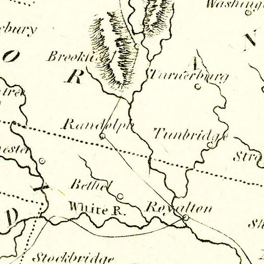 Vintage Map of Vermont, 1804