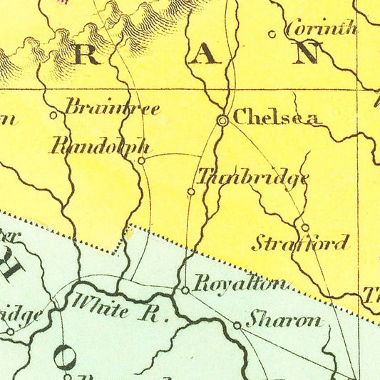 Vintage Map of Vermont, 1824 (No. 1)