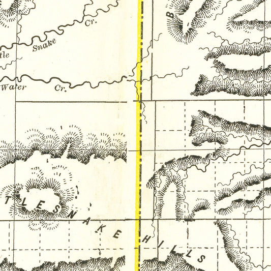 Vintage Map of Wyoming, 1884