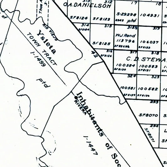 Vintage Map of El Paso County, Texas, 1921 (Horizon City)