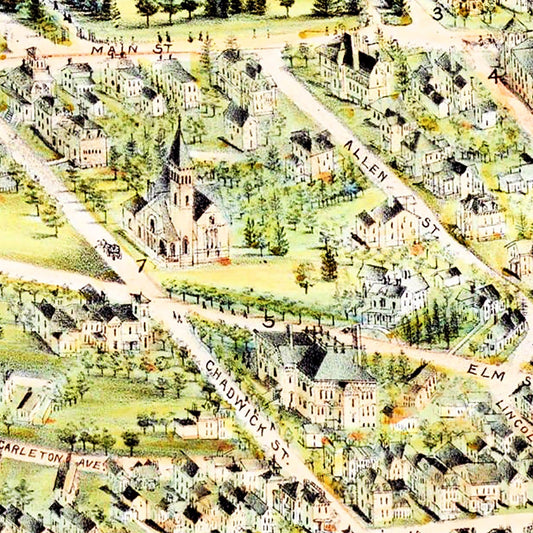 Vintage Map of Bradford, Massachusetts 1892