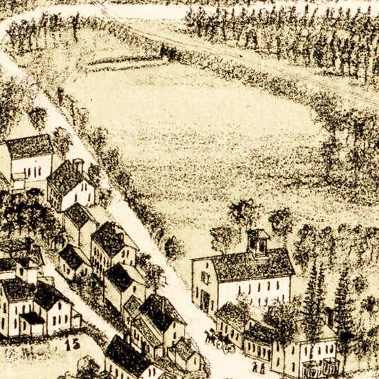 Vintage Map of South Easton, Massachusetts, 1888