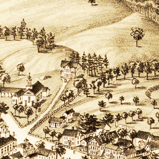 Vintage Map of Warner, New Hampshire, 1887