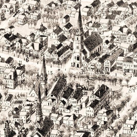 Vintage Map of Bridgewater, Massachusetts, 1887