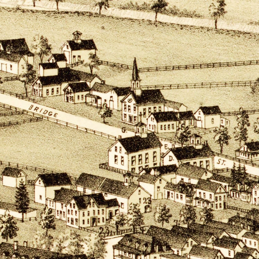 Vintage Map of Colebrook, New Hampshire, 1887