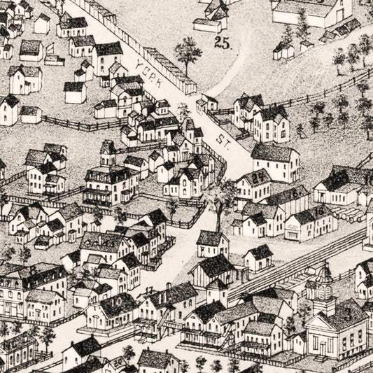 Vintage Map of Poultney, Vermont, 1886