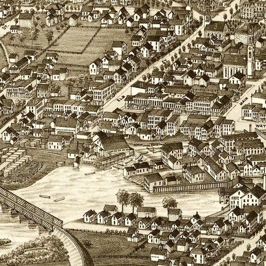 Vintage Map of Potsdam, New York, 1885