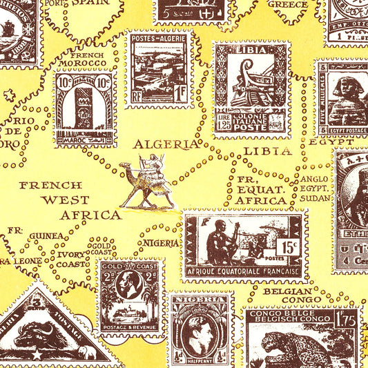World Map of Stamps, 1947 Wall Art