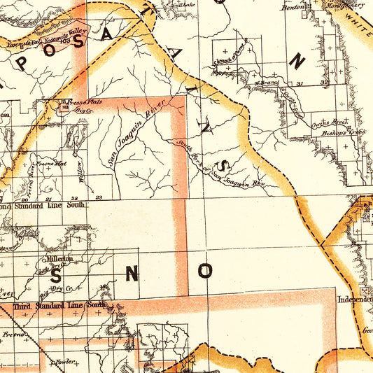 Vintage Map of California, 1876 | Wall Art