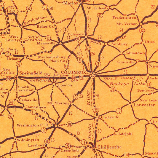 Vintage Map of Kentucky, 1925