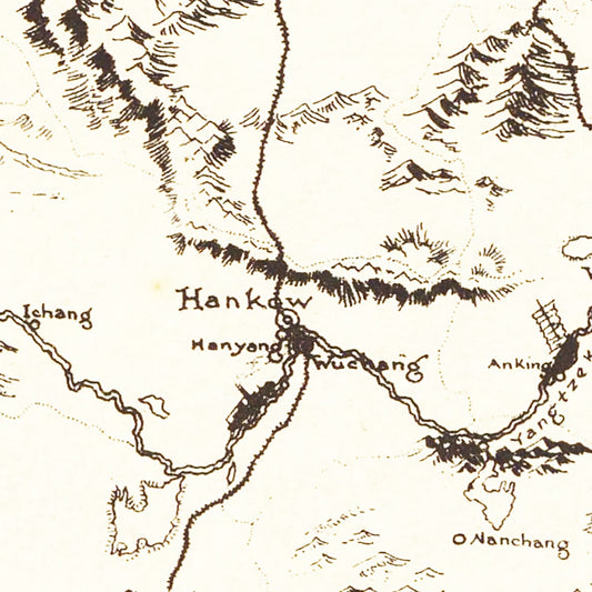 Vintage Map of China, 1932