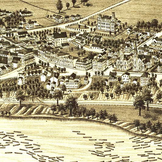 Vintage Map of Sandy Hill, New York, 1884