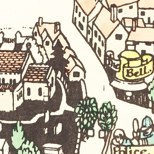Vintage Map of Petersfield, England, 1922
