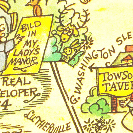 Vintage Map of Baltimore County, Maryland, 1935