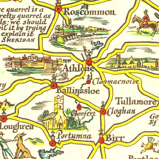 Vintage Map of Ireland, 1933