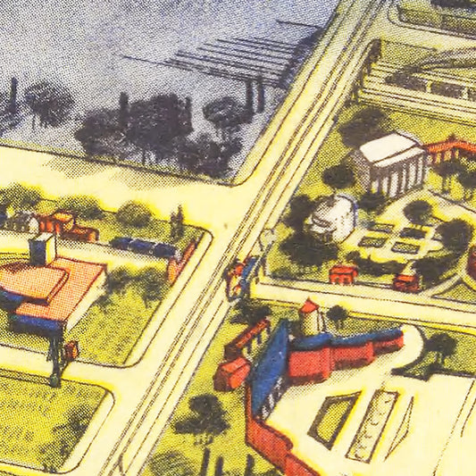 Vintage Map of Great Lakes Exposition, Cleveland, 1936