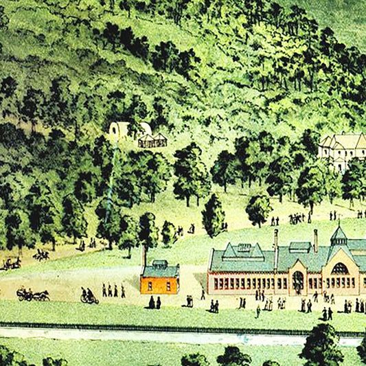 Vintage Map of Hot Springs, Garland County, Arkansas, 1890
