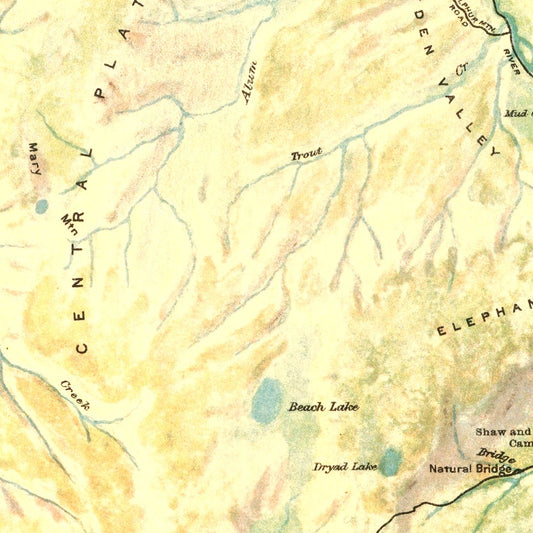 Vintage Map of Yellowstone National Park, 1915