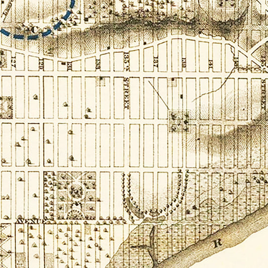 Vintage Map of Manhattan, New York, 1868