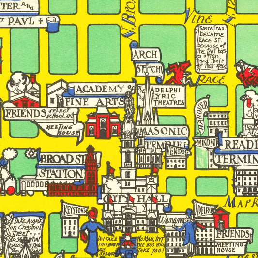 Vintage Map of Philadelphia, Pennsylvania, 1926