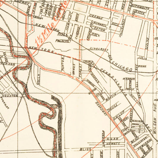 Vintage Map of Cleveland, Ohio, 1882