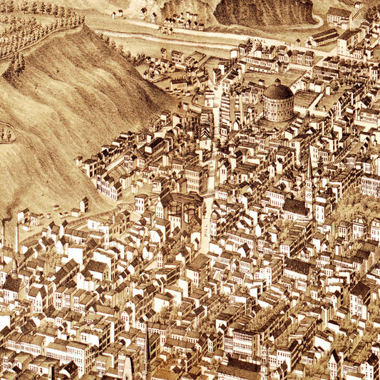 Vintage Map of Troy, New York, 1881