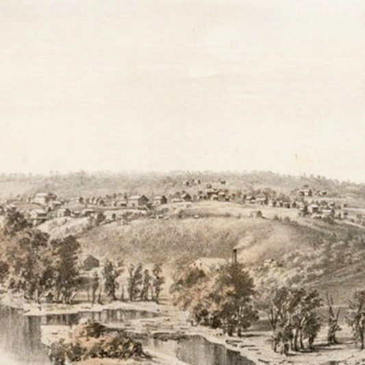 Vintage Map of St. Paul, Minnesota, 1853