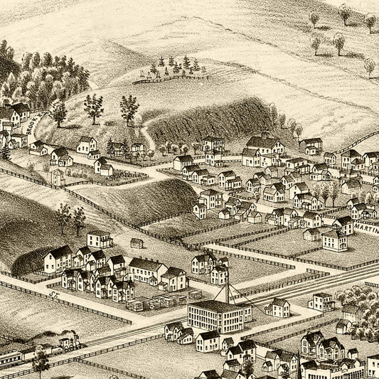 Vintage Map of Unadilla, New York, 1887 (Edition Two)